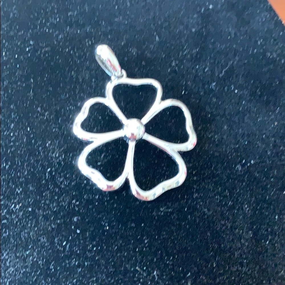 Silver flower pendant